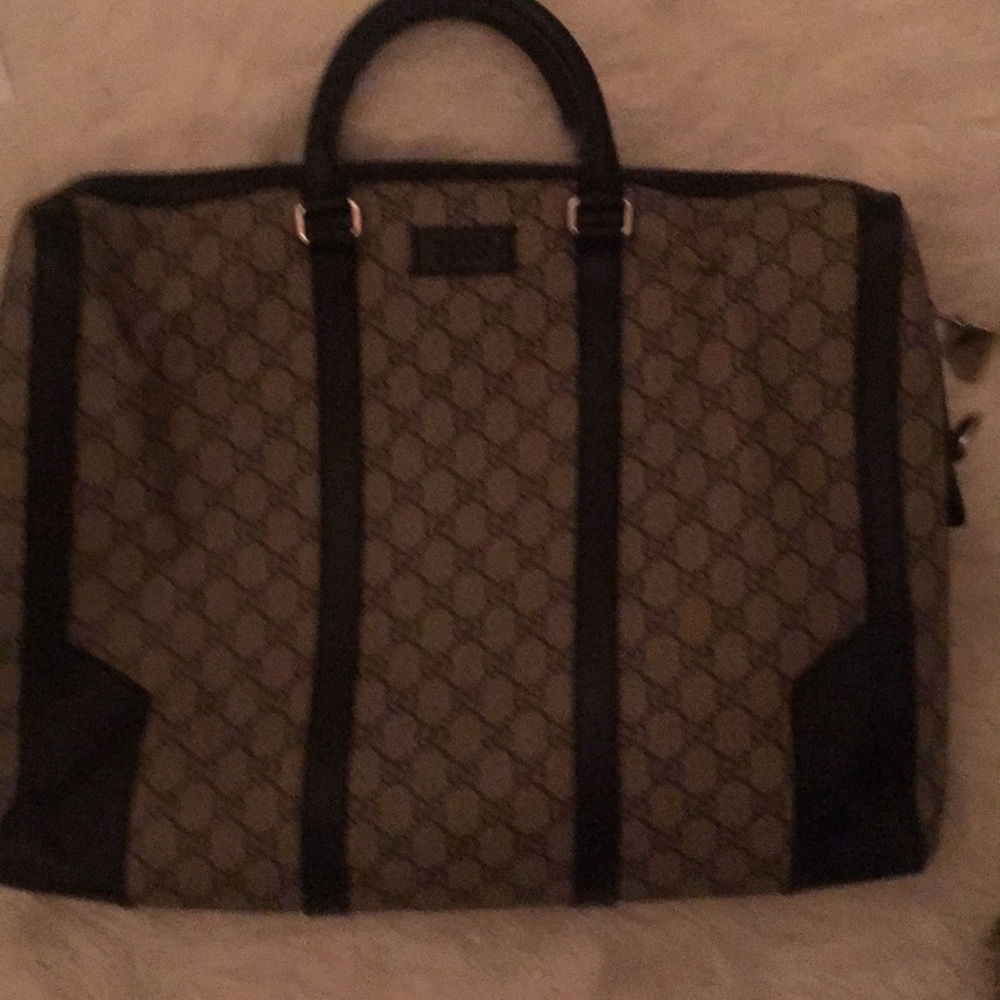Gucci GG Leather  Briefcase
